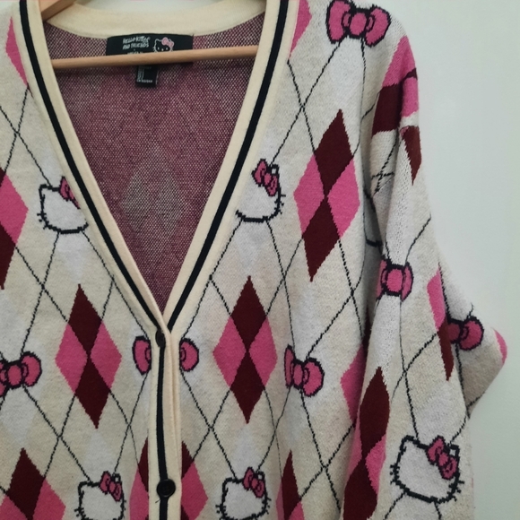 Hello Kitty & Friends x Forever 21 Argyle Cardigan Sweater - Picture 6 of 13
